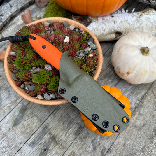 Hunter Orange  Flat ground Campcraft knife