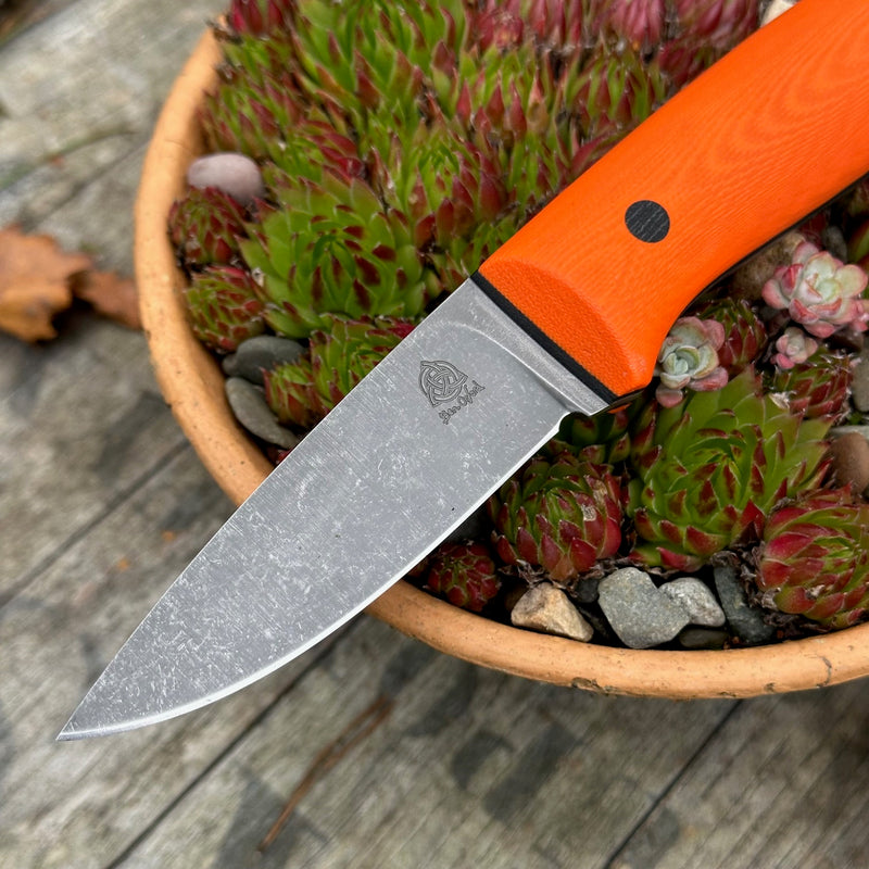 Load image into Gallery viewer, Hunter Orange  Flat ground Campcraft knife
