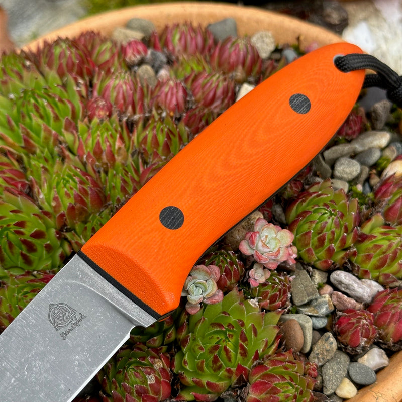 Load image into Gallery viewer, Hunter Orange  Flat ground Campcraft knife
