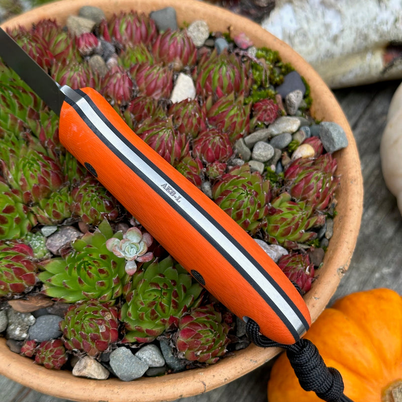 Load image into Gallery viewer, Hunter Orange  Flat ground Campcraft knife
