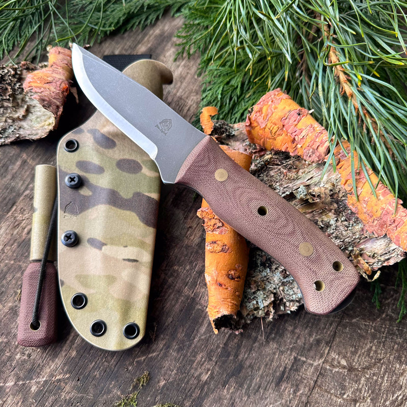 Load image into Gallery viewer, The Villmark - Brown Micarta/Two Sheaths
