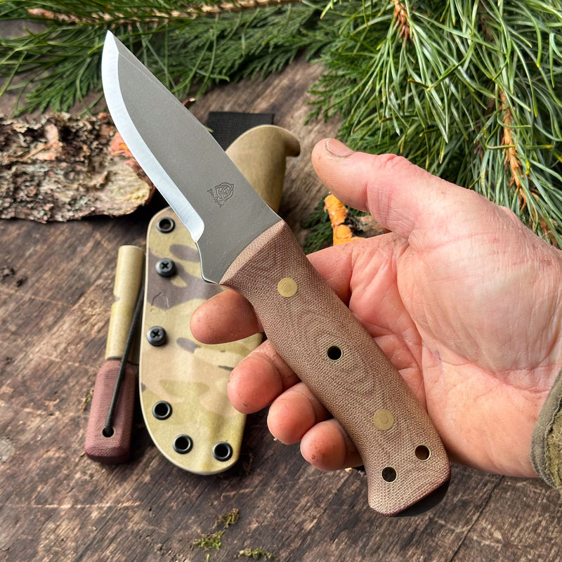 Load image into Gallery viewer, The Villmark - Brown Micarta/Two Sheaths

