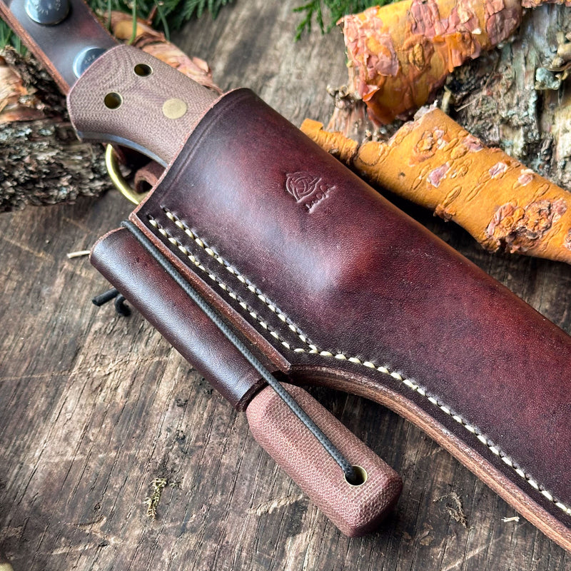 Load image into Gallery viewer, The Villmark - Brown Micarta/Two Sheaths
