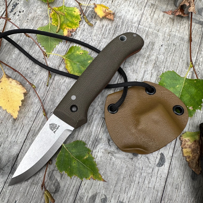 Load image into Gallery viewer, Green &amp; Natural Micarta AEB-L Nomad
