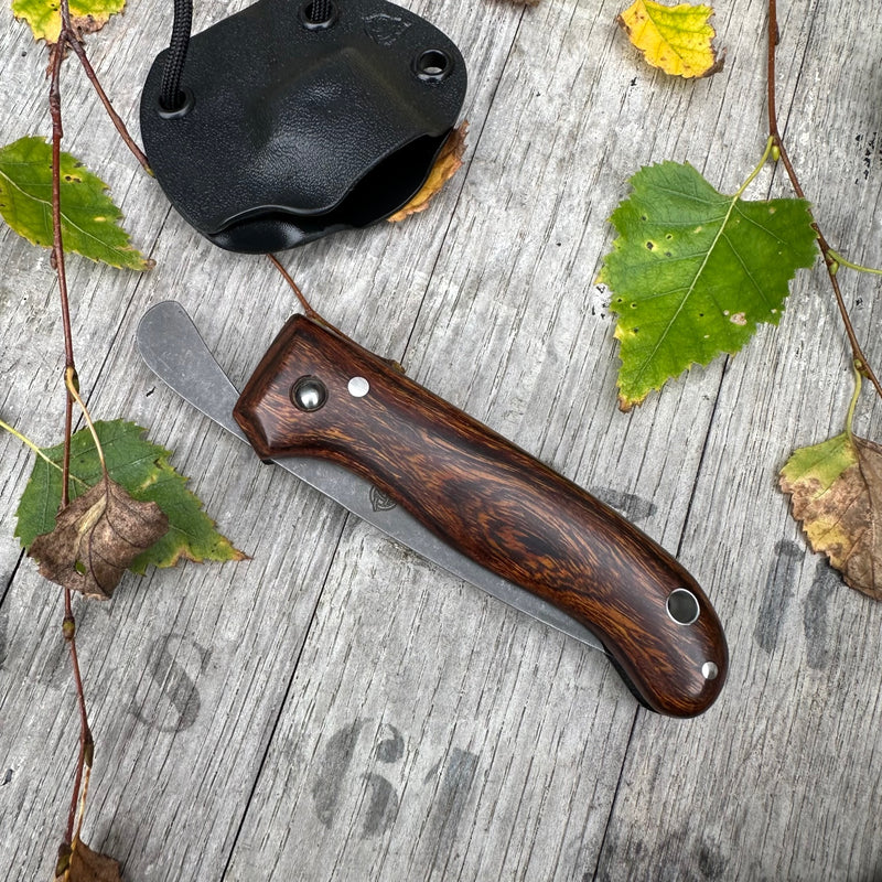 Load image into Gallery viewer, Two tone Ironwood &amp; Micarta AEB-L Nomad
