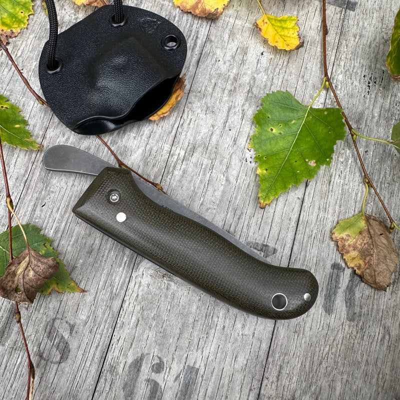Load image into Gallery viewer, Two tone Ironwood &amp; Micarta AEB-L Nomad

