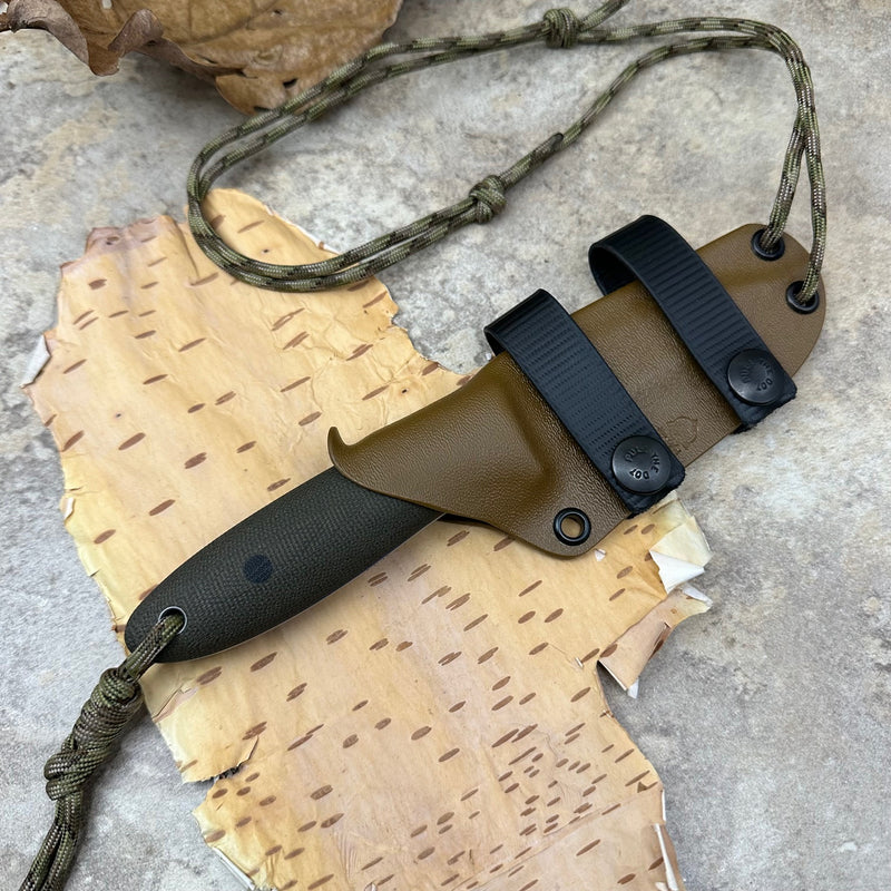 Load image into Gallery viewer, Green Micarta Campcraft knife
