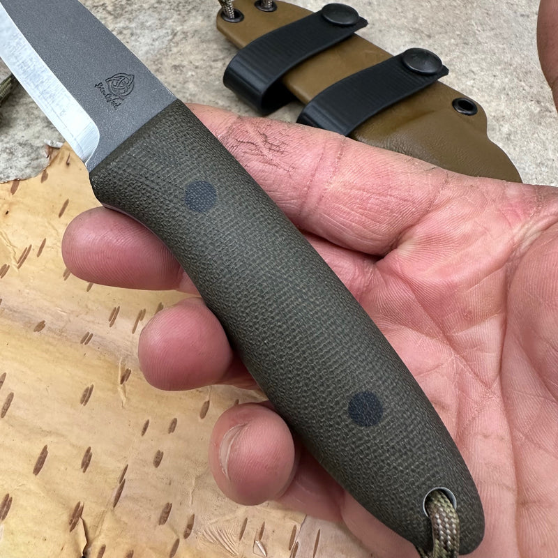 Load image into Gallery viewer, Green Micarta Campcraft knife
