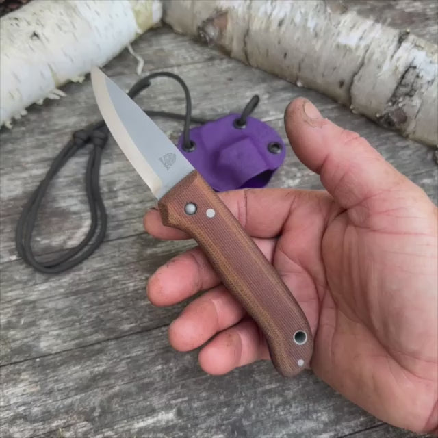 Load and play video in Gallery viewer, The Nomad - Natural Micarta/Purple
